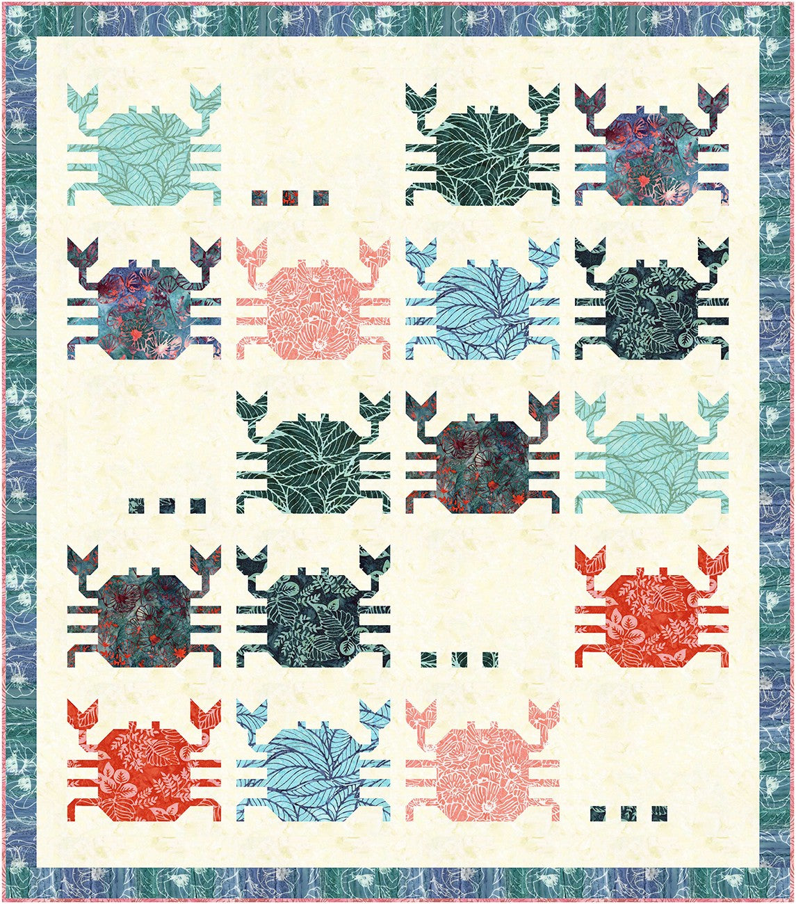 Poppy Seeds Batiks Feeling Crabby Quilt Kit | Riley Blake Designs