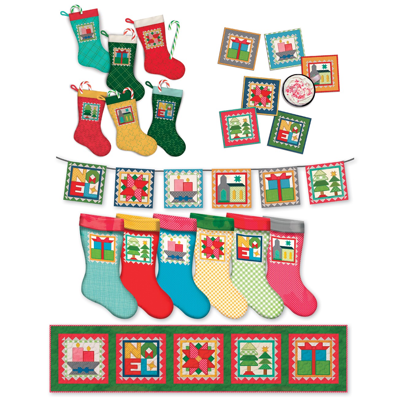 Home Town Holiday - Holiday Stockings by Lori Holt | Riley Blake Designs