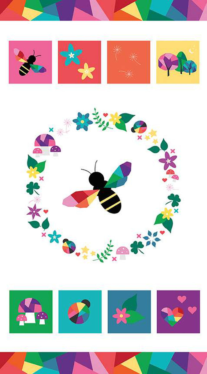 Bloom Panel Multi 24" X 43" by Kristy Lea of Quiet Play | Riley Blake Designs #P14987-PANEL