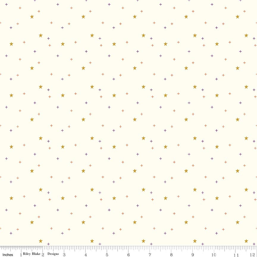 Sparkler Star Vintage White Yardage by Melissa Mortenson | Riley Blake Designs
