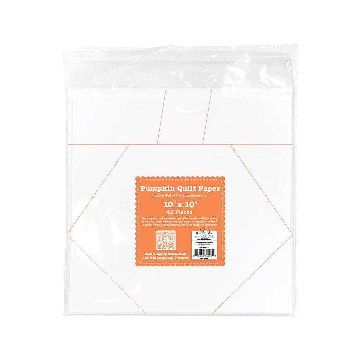 Embrace Autumn's Whimsy with Lori Holt's Pumpkin Quilt Paper by Bee in my Bonnet for Riley Blake Designs