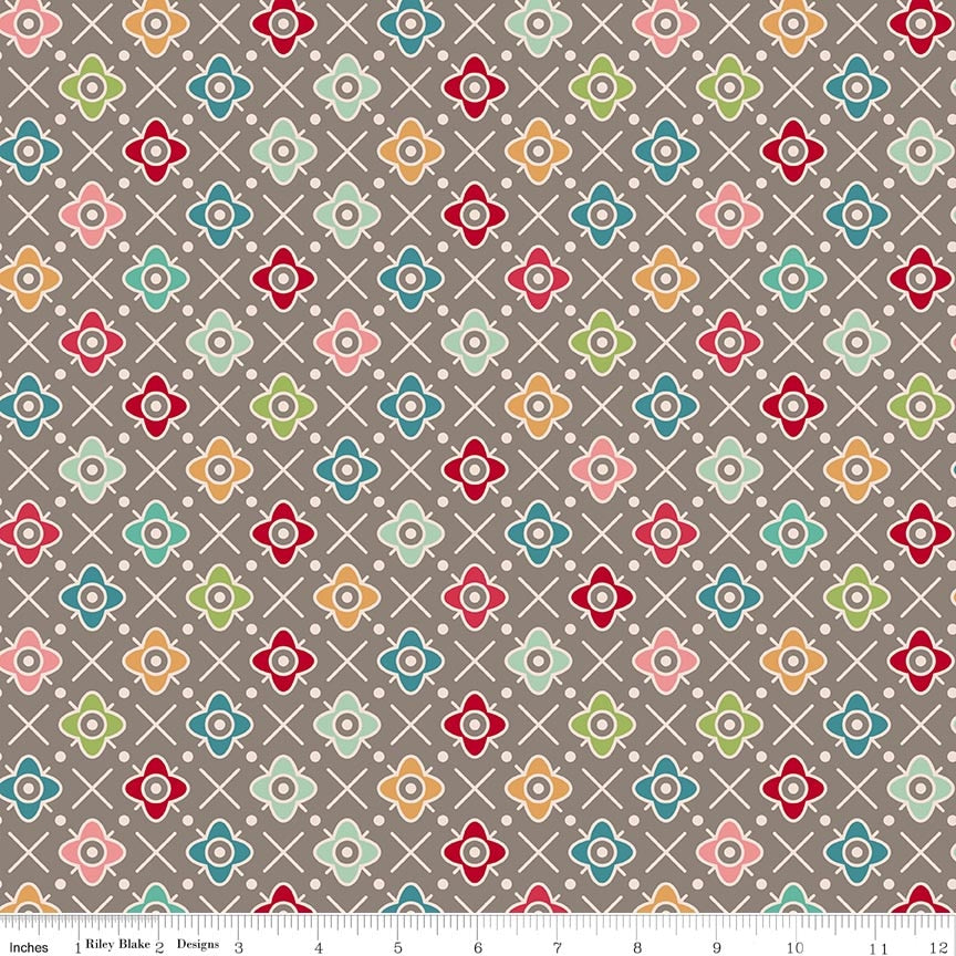 Farmer's Daughter Flower Patch Rustic Wide Back Yardage by Lori Holt | Riley Blake Designs