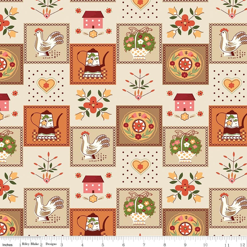 Baked with Love Kitchen Linen Wide Back Yardage by Lori Holt | Riley Blake Designs