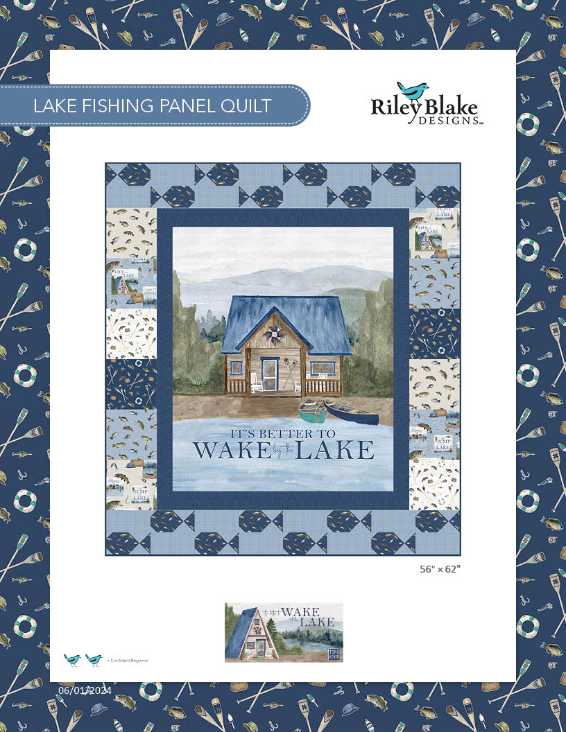 Lake Fishing Panel Quilt Kit by the RBD Designers featuring Wake at the Lake | Riley Blake Designs