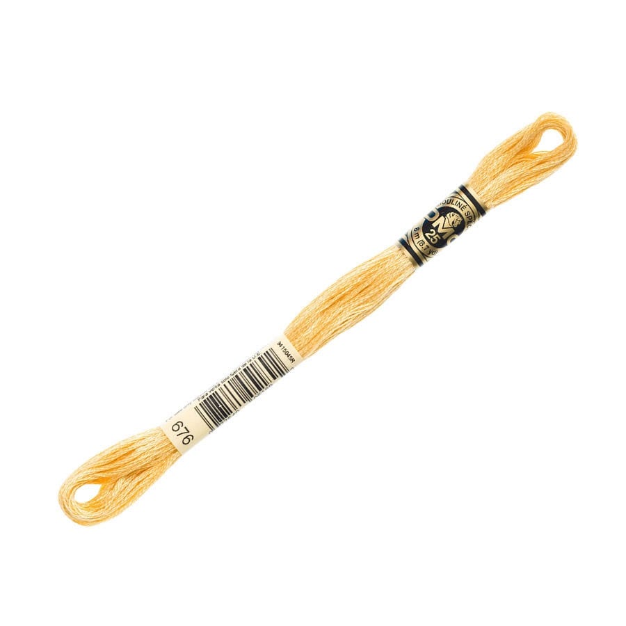 DMC 676 Light Old Gold 6 Strand Embroidery Floss | DMC #117-676
