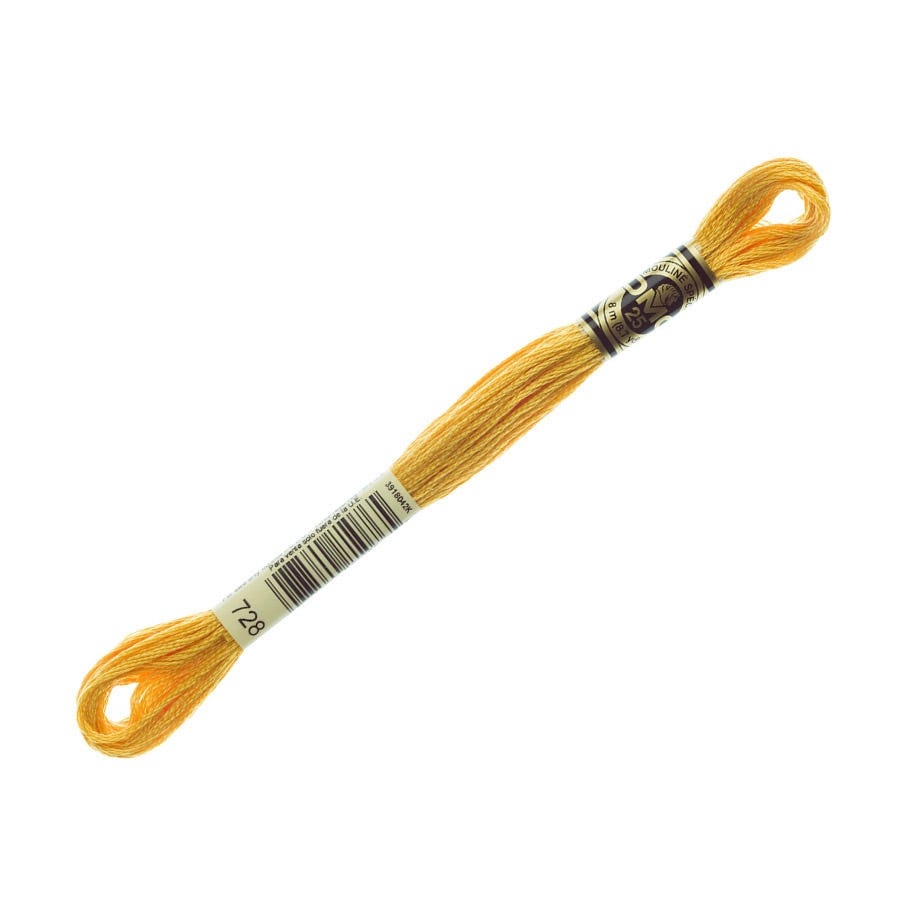 DMC 728 Topaz 6 Strand Embroidery Floss | DMC #117-728