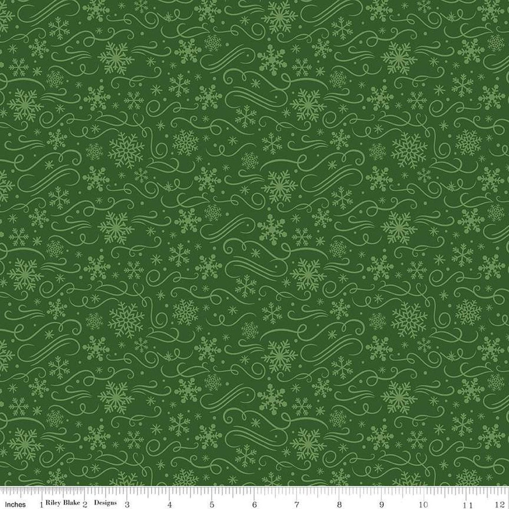 The Magic Of Christmas Trees Green Yardage by Lori Whitlock | Riley Blake Designs