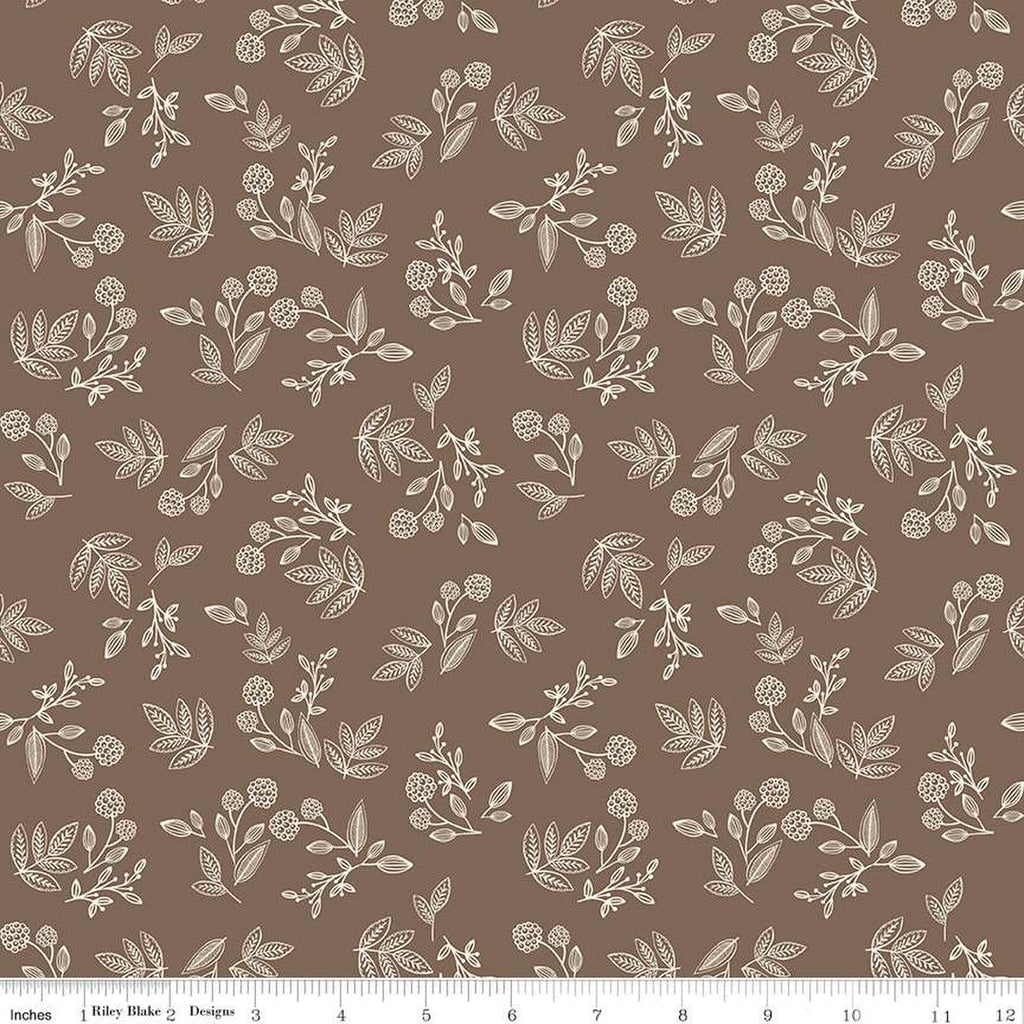 Shades Of Autumn Sprigs Brown Yardage by My Mind's Eye | Riley Blake Designs