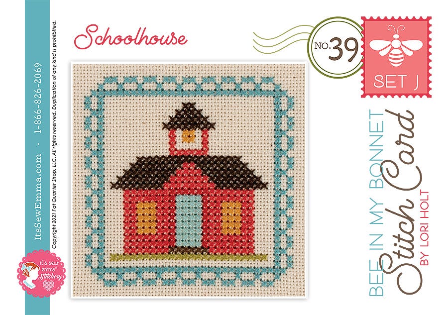 Bee in my Bonnet Stitch Cards Set J Schoolhouse Lori Holt | It's Sew Emma ISE#454