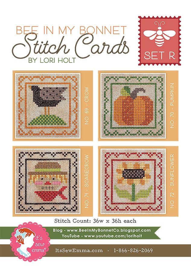 Bee in my Bonnet Stitch Cards Set R Lori Holt | It's Sew Emma ISE#4017
