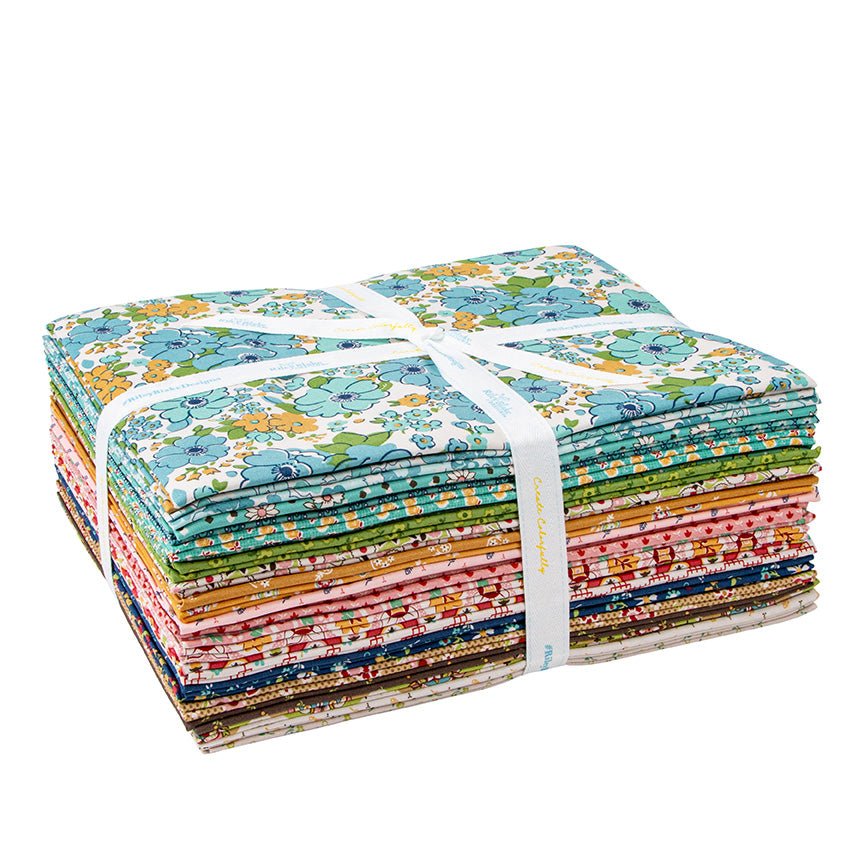 Mercantile 1 Yard Bundle Raindrop by Lori Holt 23 prints | SKU: 1YD-14380R-23 - Justin Fabric!