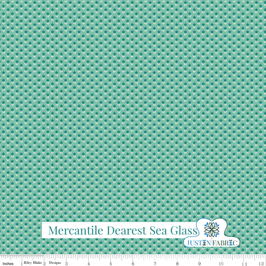 Mercantile Dearest Sea Glass Yardage| SKU: C14387-SEAGLASS Pre-order (December 2023) -C14387-SEAGLASS - Justin Fabric!