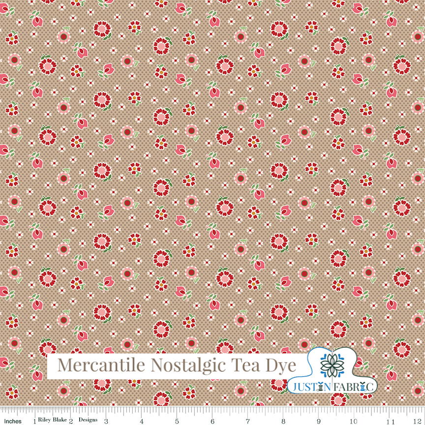 Mercantile Nostalgic Tea Dye Yardage| SKU: C14391-TEADYE Pre-order (December 2023) -C14391-TEADYE - Justin Fabric!