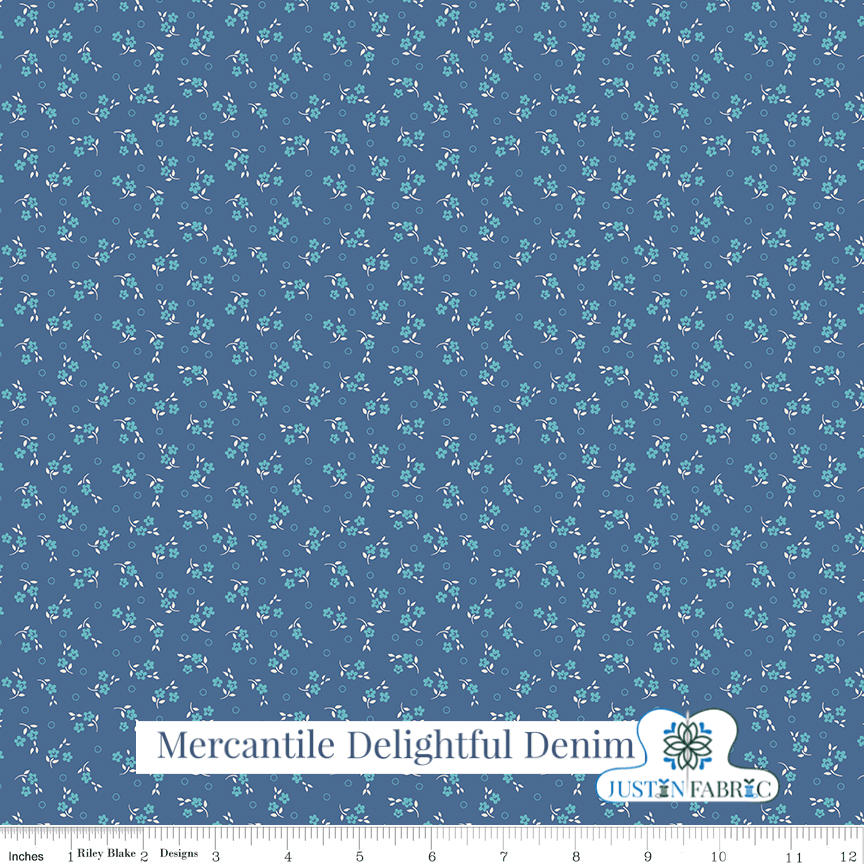 Mercantile Delightful Denim Yardage| SKU: C14388-DENIM Pre-order (December 2023) -C14388-DENIM - Justin Fabric!