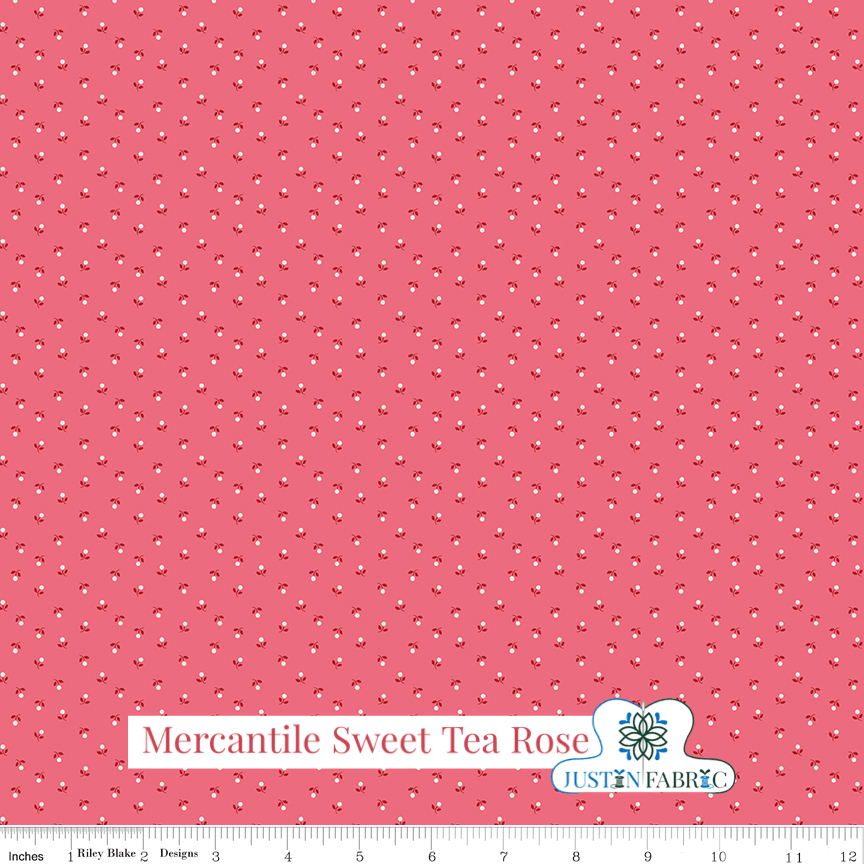 Mercantile Sweet Tea Rose Yardage| SKU: C14397-TEAROSE Pre-order (December 2023) -C14397-TEAROSE - Justin Fabric!