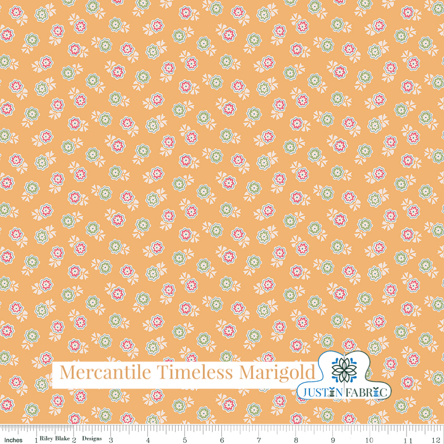 Mercantile Timeless Marigold Yardage| SKU: C14399-MARIGOLD Pre-order (December 2023) -C14399-MARIGOLD - Justin Fabric!