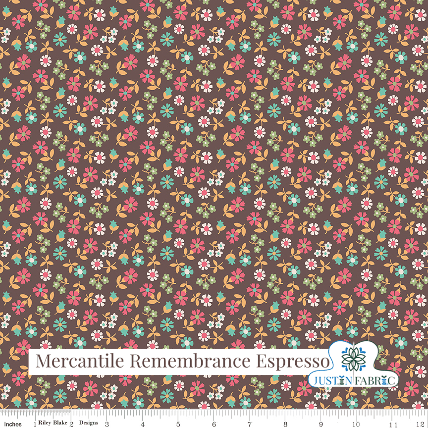 Mercantile Remembrance Espresso Yardage| SKU: C14394-ESPRESSO Pre-order (December 2023) -C14394-ESPRESSO - Justin Fabric!