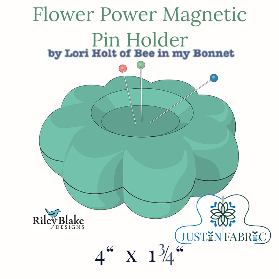 Lori Holt Flower Power Magnetic Pin Holder | Riley Blake Designs #ST-33029 -ST-33029 - Justin Fabric!