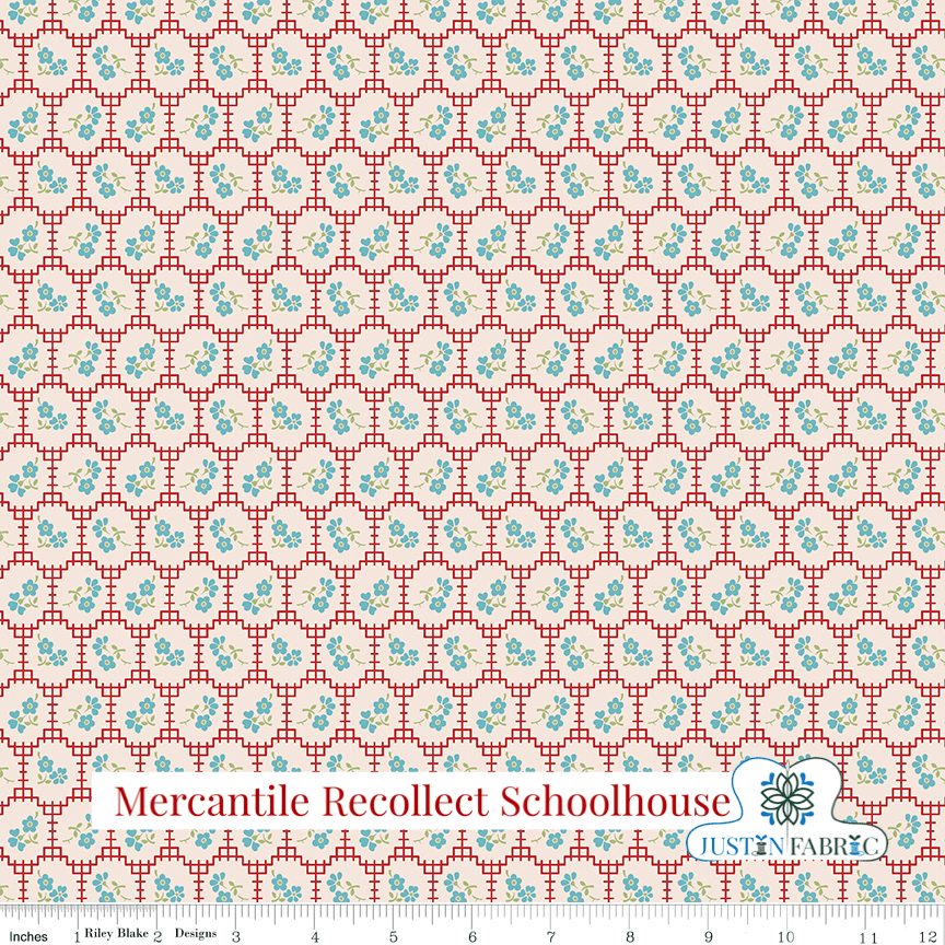 Mercantile Recollect Schoolhouse Yardage| SKU: C14393-SCHOOLHOUSE Pre-order (December 2023) -C14393-SCHOOLHOUSE - Justin Fabric!