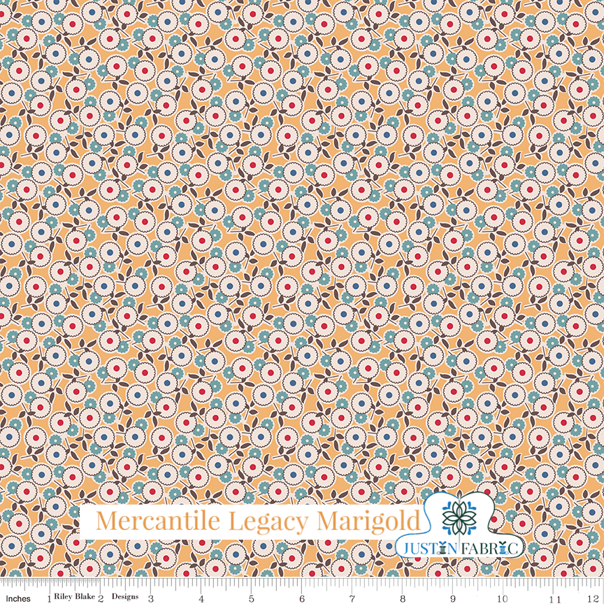Mercantile Legacy Marigold Yardage | SKU: C14384-MARIGOLD Pre-order (December 2023) -C14384-MARIGOLD - Justin Fabric!