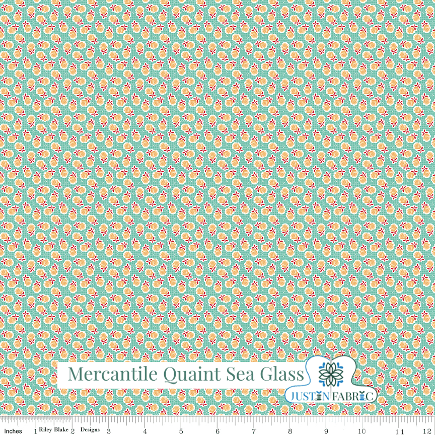 Mercantile Quaint Sea Glass Yardage| SKU: C14392-SEAGLASS Pre-order (December 2023) -C14392-SEAGLASS - Justin Fabric!
