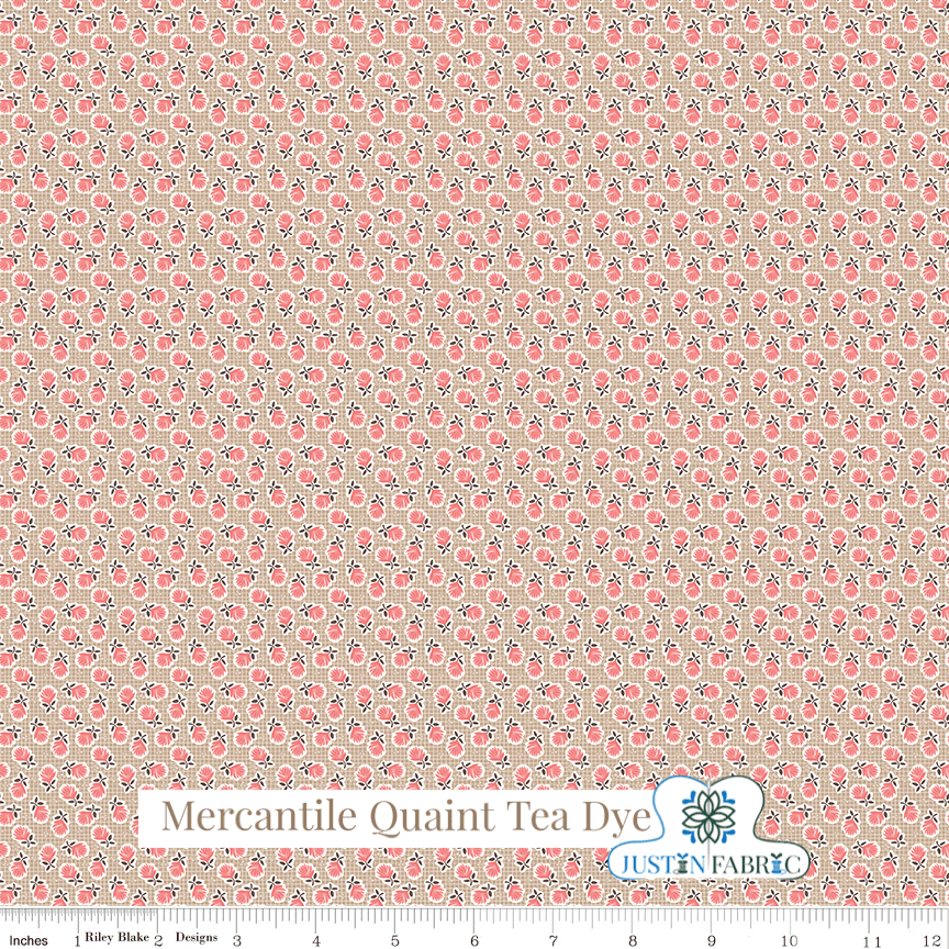 Mercantile Quaint Tea Dye Yardage| SKU: C14392-TEADYE Pre-order (December 2023) -C14392-TEADYE - Justin Fabric!