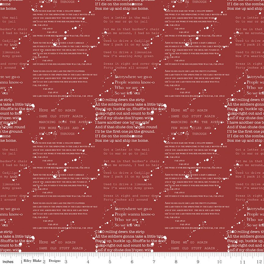 Coming Home Cadence Barn Red Cotton Yardage by Vicki Gifford | Riley Blake Designs -C14422-BARNRED - Justin Fabric!