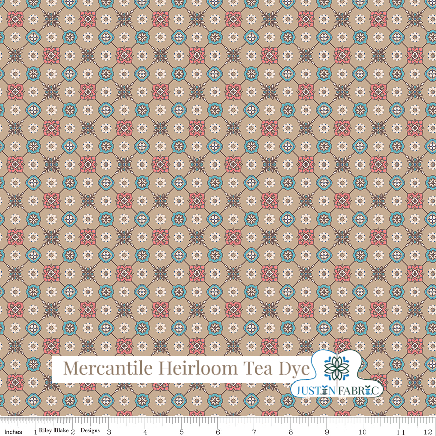 Mercantile Heirloom Tea Dye Yardage| SKU: C14389-TEADYE Pre-order (December 2023) -C14389-TEADYE - Justin Fabric!