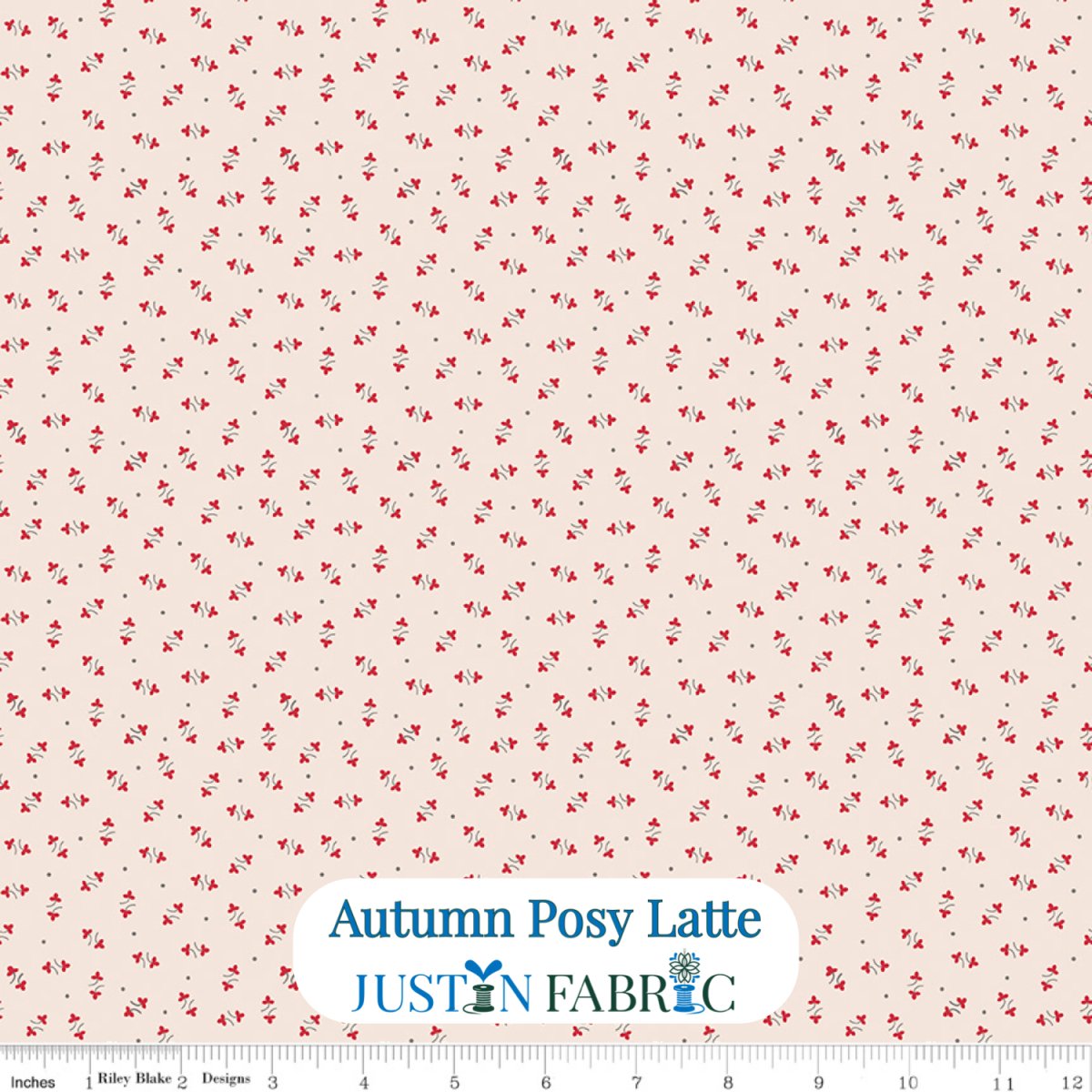 Autumn Posy Background Latte Cotton Yardage by Lori Holt | Riley Blake Designs -C14655-LATTE - Justin Fabric!