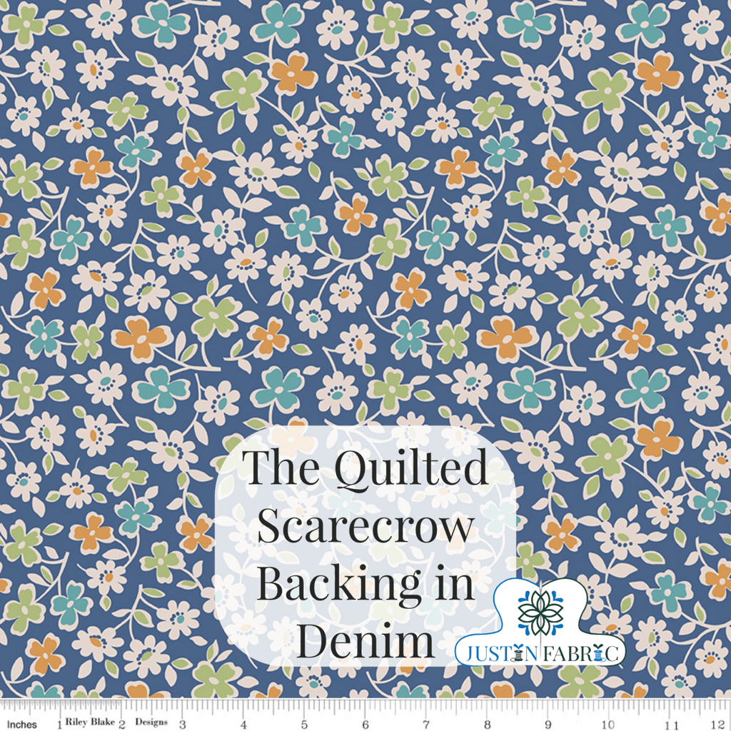 Backing Set - The Quilted Scarecrow by Lori Holt | Pre-Order (April 2024) -WB14672-DENIM-2.625 - Justin Fabric!
