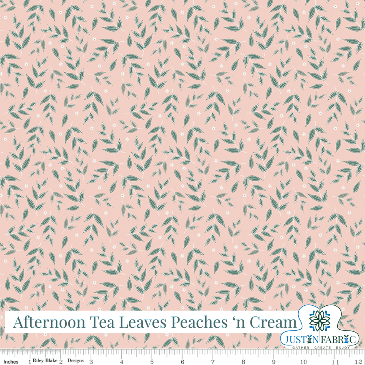 Afternoon Tea Leaves Peaches 'n Cream Yardage | SKU: C14037-PEACHES -C14037-PEACHES - Justin Fabric!