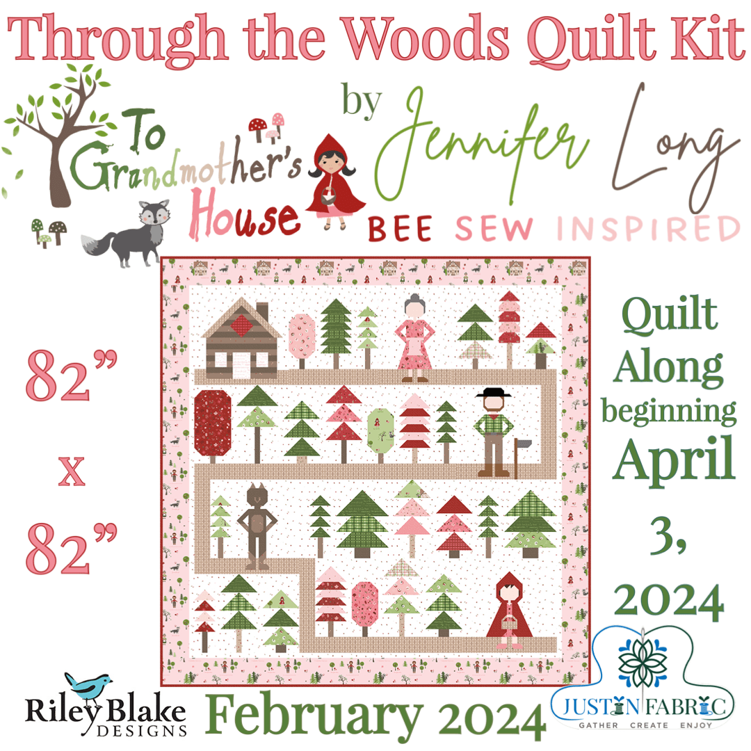 Through the Woods Quilt Kit by Jennifer Long | Riley Blake Designs Pre-Order (March 2024) -SA-THRUTHEWOODS-PINK - Justin Fabric!