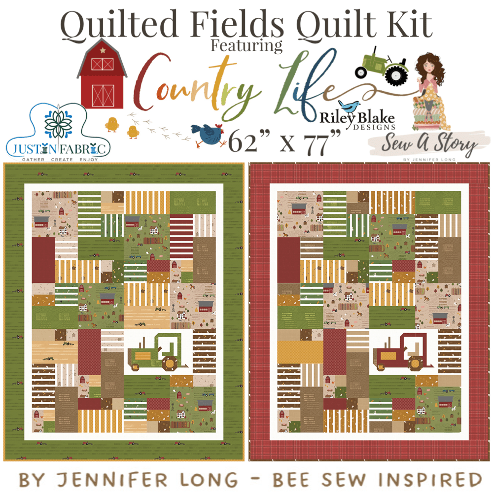 Quilted Fields Quilt Kit by Jennifer Long | Riley Blake Designs -KT-QUILTEDFIELDS-GREEN - Justin Fabric!