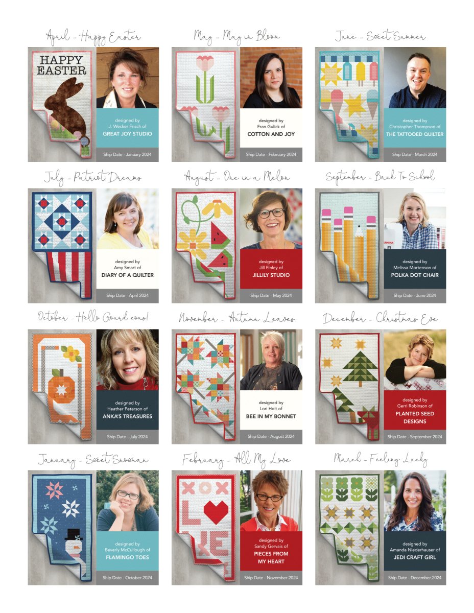 May in Bloom Door Banner Kit by Fran Gulick | Riley Blake Designs’ 2024 Kit of the Month Club #2 shipping February -KTDB-2024MAY - Justin Fabric!