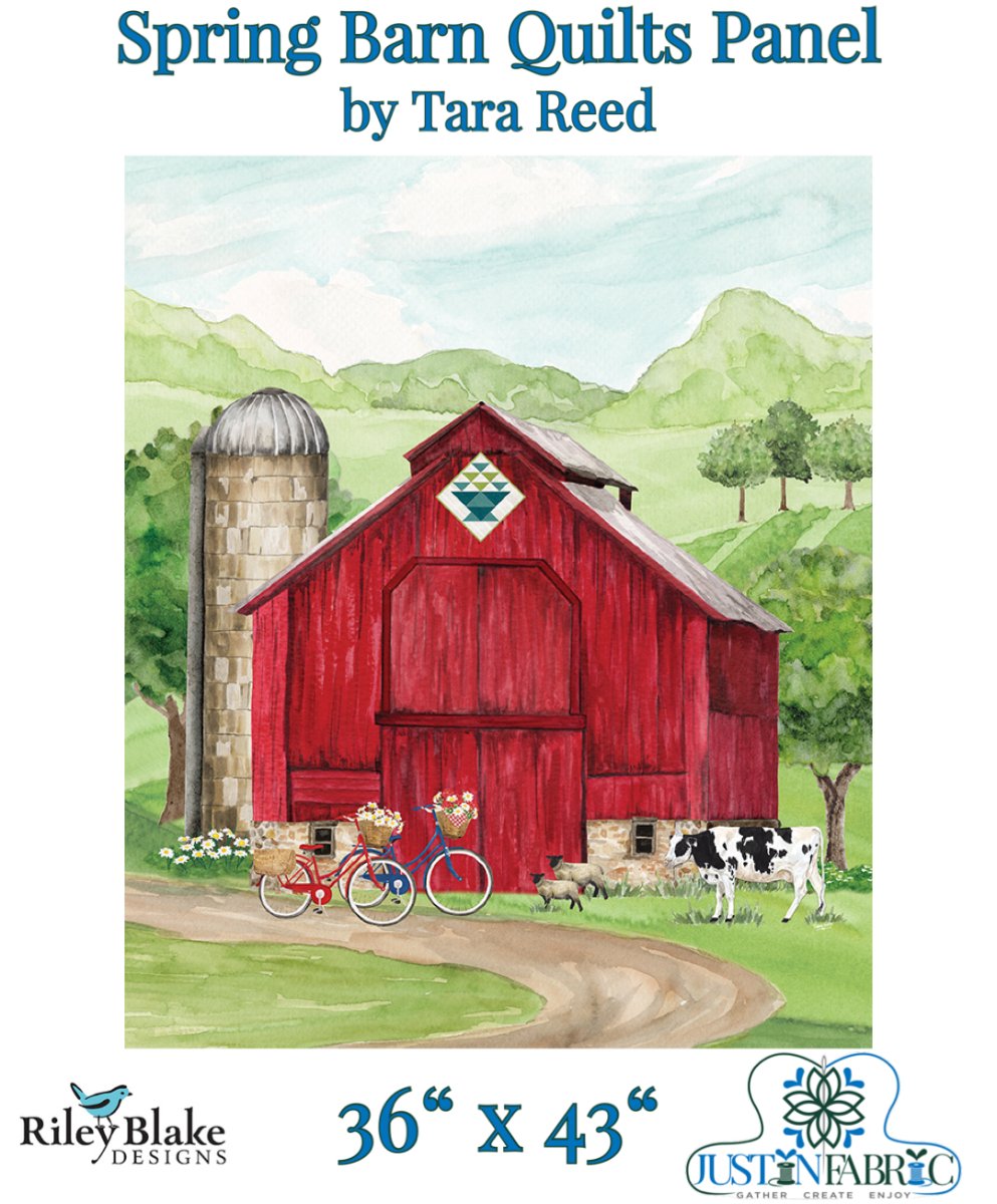 Spring Barn Quilts Panel by Tara Reed | Riley Blake Designs, SKU: PD14335-PANEL
