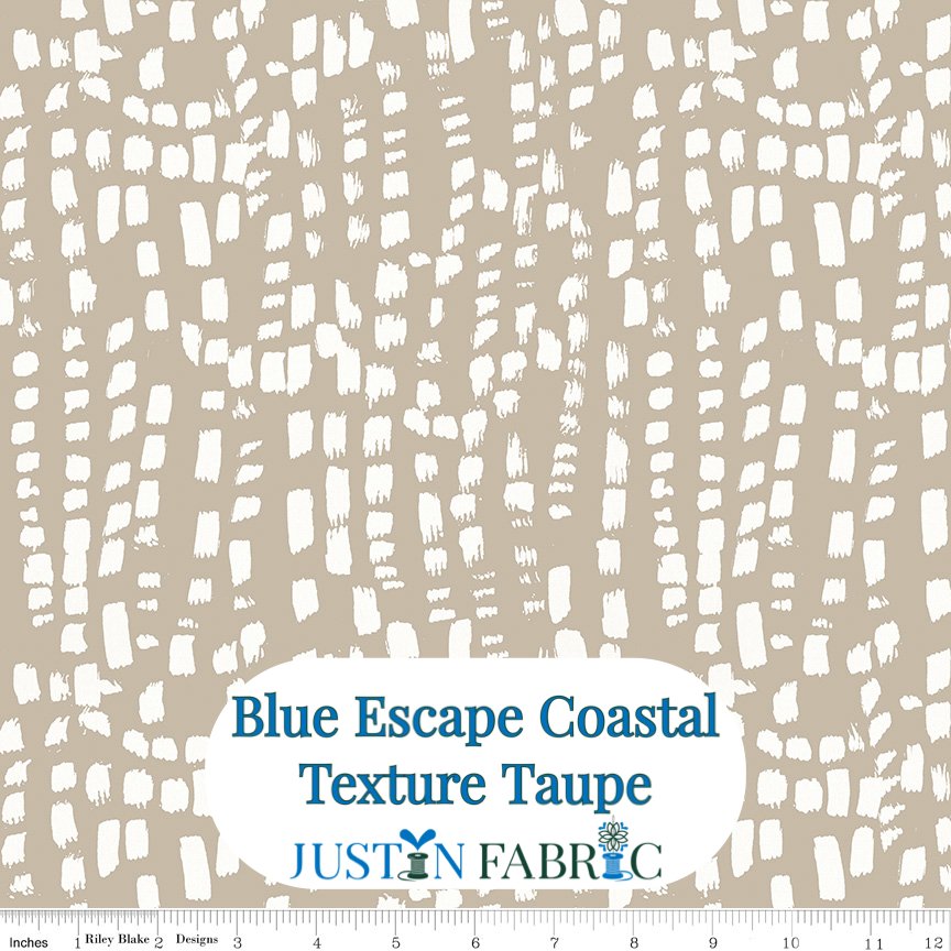Blue Escape Coastal Texture Taupe Cotton Yardage by Lisa Audit | Riley Blake Designs -C14514-TAUPE - Justin Fabric!