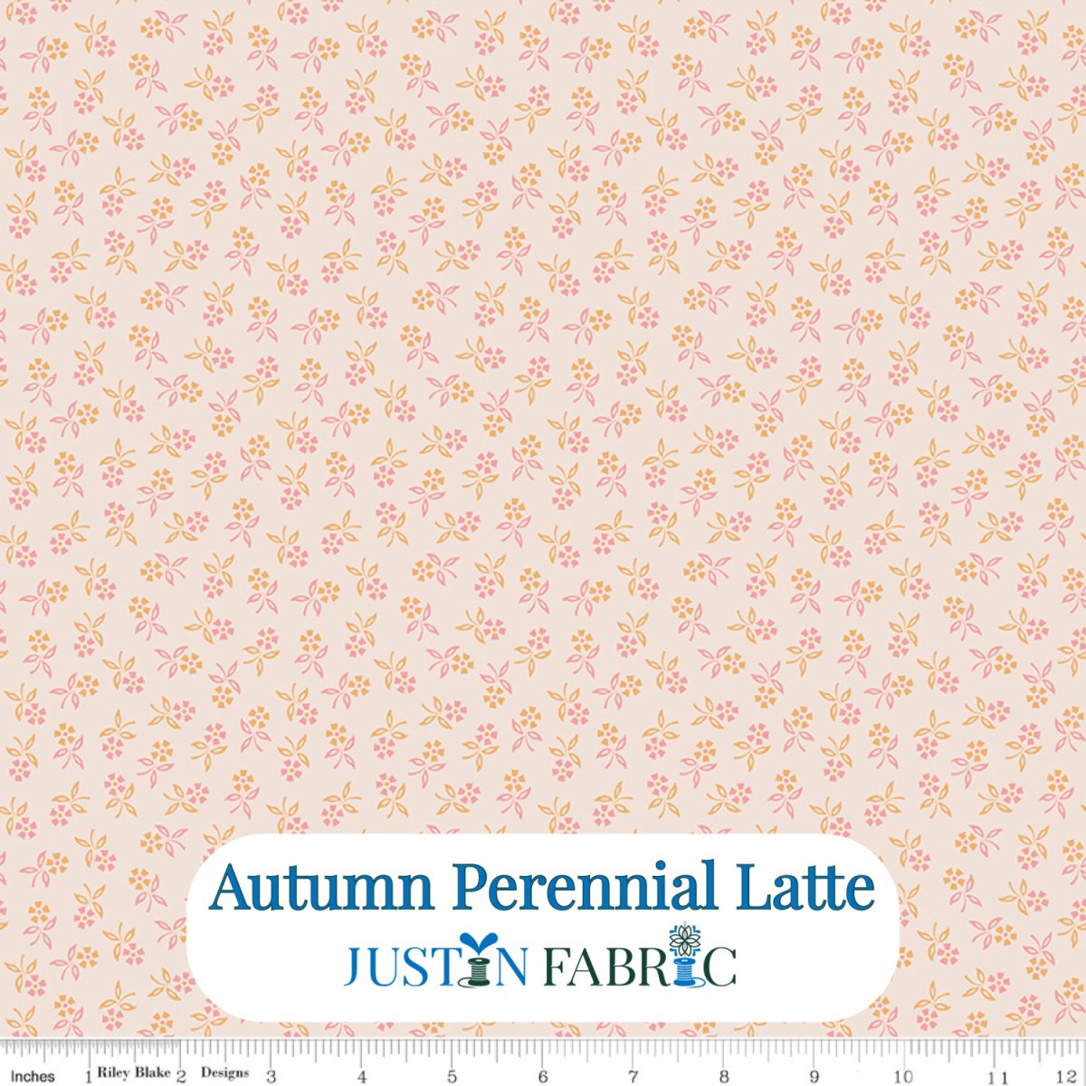 Autumn Perennial Background Latte Cotton Yardage by Lori Holt | Riley Blake Designs -C14664-LATTE - Justin Fabric!