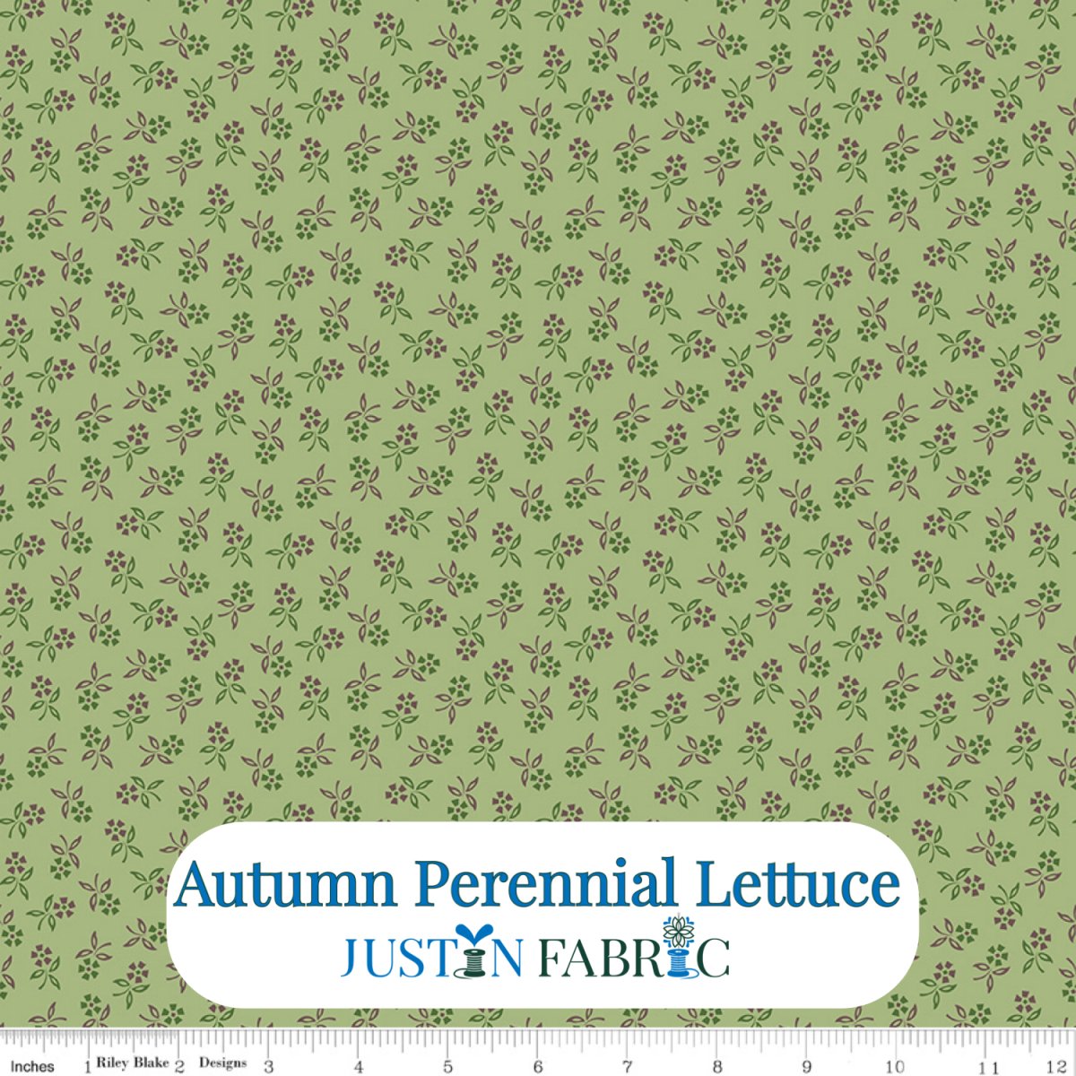 Autumn Perennial Lettuce Cotton Yardage by Lori Holt | Riley Blake Designs -C14664-LETTUCE - Justin Fabric!