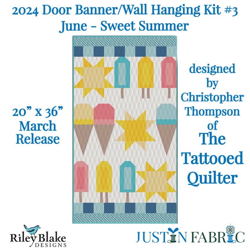 Sweet Summer Door Banner Kit for June by Christopher Thompson | Riley Blake Designs’ 2024 Kit of the Month Club #3 shipping March