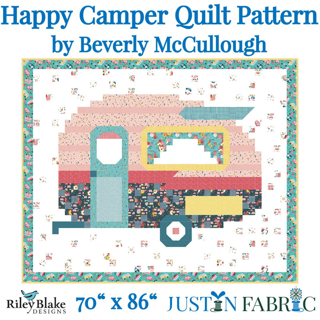 Happy Camper Quilt Pattern by Flamingo Toes | Riley Blake Designs P138-HAPPYCAMPER