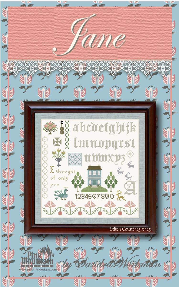 Pride & Prejudice Pine Mountain Jane Cross Stitch Pattern -P029-JANE - Justin Fabric!