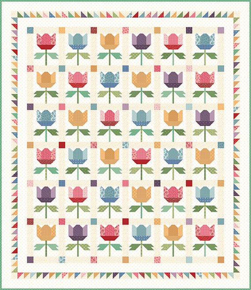 Prairie Home Book by Lori Holt of Bee in My Bonnet | It’s Sew Emma Tulip Quilt