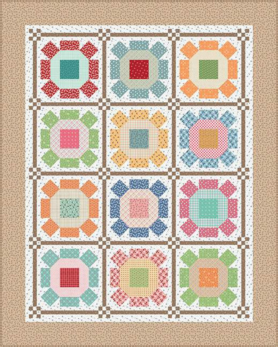 Prairie Home Book by Lori Holt of Bee in My Bonnet | It’s Sew Emma Flower Quilt
