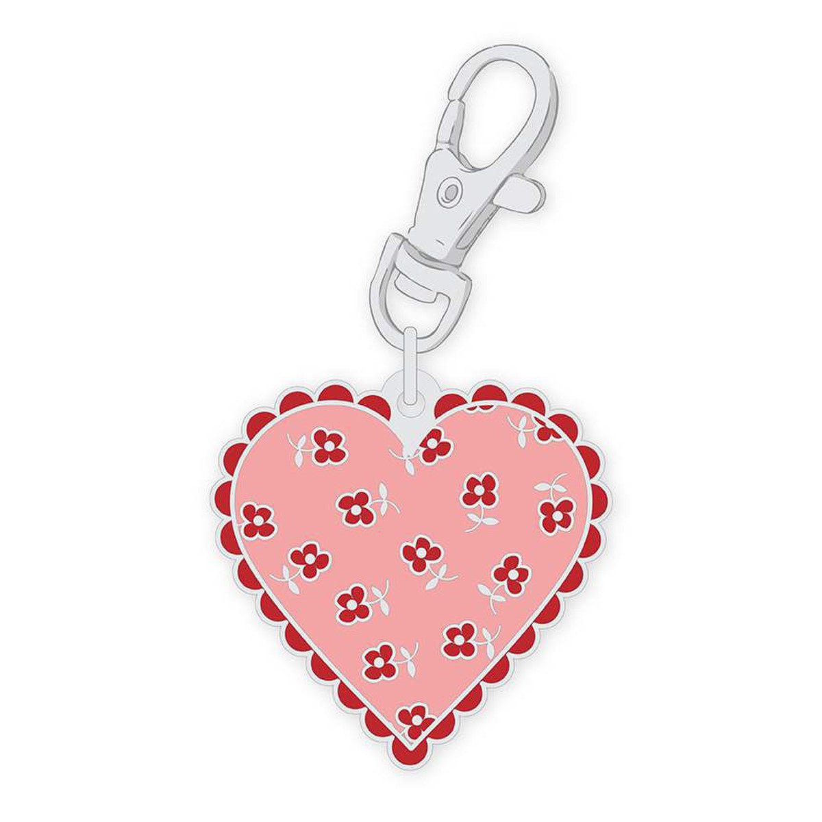 Lori Holt Enamel Happy Charm™ Heart - Bee Dots collection | Riley Blake Designs #ST-33025 -ST-33025 - Justin Fabric!