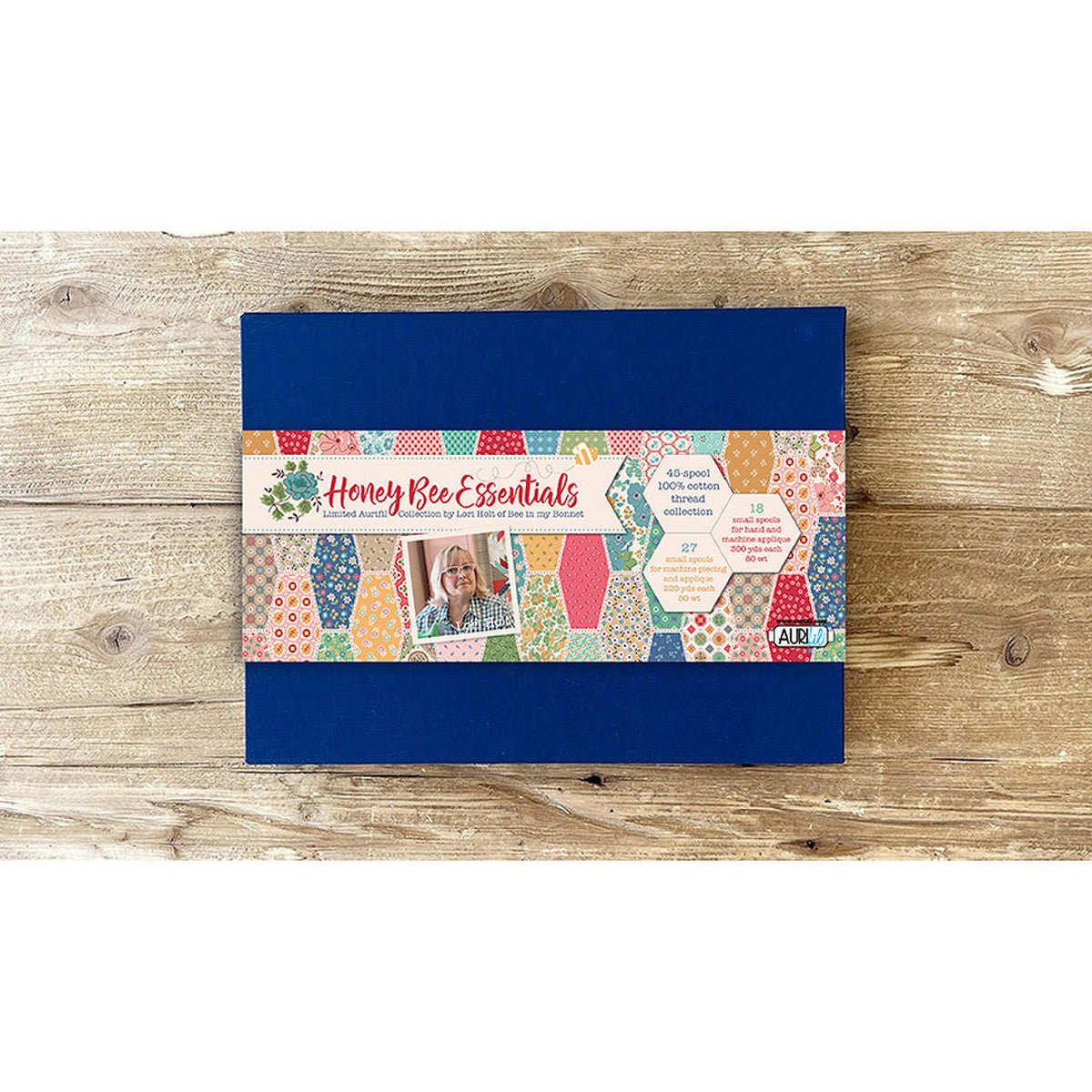 Lori Holt Honey Bee Essentials Aurifil Thread Box #TH-LH5080HBE45 Pre-order -TH-LH5080HBE45 - Justin Fabric!