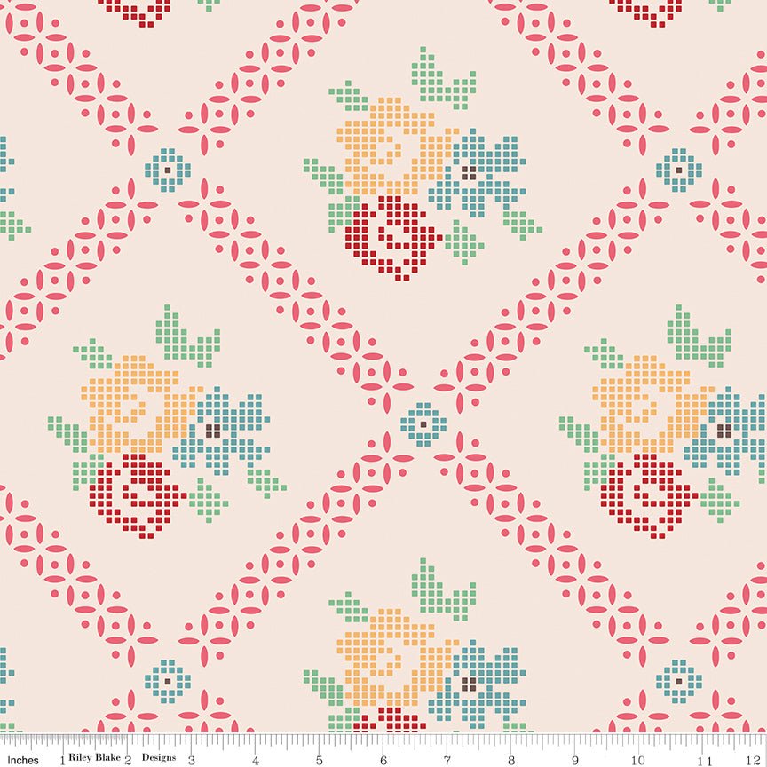 Mercantile Wide Back Adore Multi Yardage by Lori Holt | Riley Blake Designs, SKU: WB14408-MULTI Pre-Order January 2024 -WB14408-MULTI - Justin Fabric!