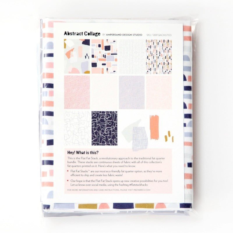 Abstract Collage Muted 10 piece Fat Quarter Bundle Fat Stack by Ampersand Design Studio -PSF120FQACMUTED - Justin Fabric!