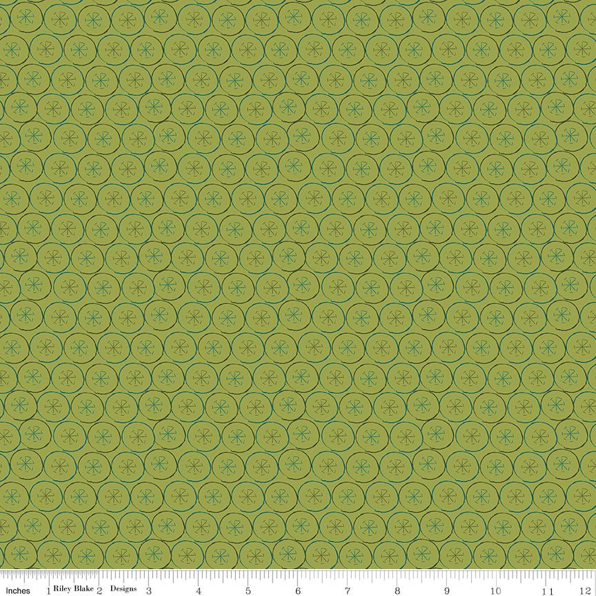 Arrival of Winter Flakes Green Yardage | SKU: C13525-GREEN -C13525-GREEN - Justin Fabric!