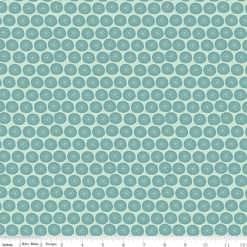 Arrival of Winter Flakes Mint Yardage | SKU: C13525-MINT -C13525-MINT - Justin Fabric!