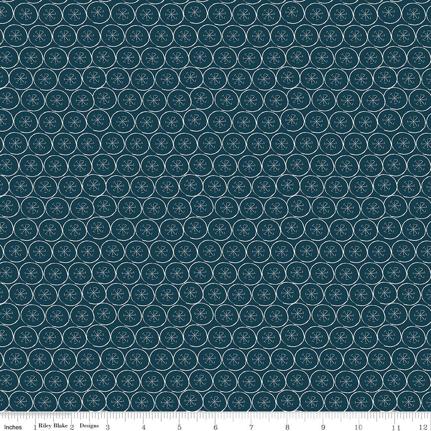 Arrival of Winter Flakes Navy Yardage | SKU: C13525-NAVY -C13525-NAVY - Justin Fabric!